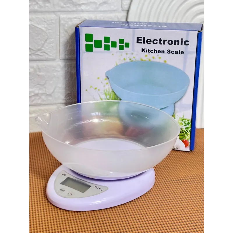 Balance de Cuisine Numérique Exquisit avec Bol LCD –Max 5kg- Haute Précision 1 g ⚖️