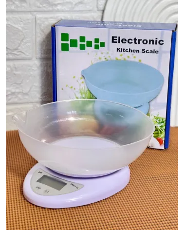 Balance de Cuisine Numérique Exquisit avec Bol LCD –Max 5kg- Haute Précision 1 g ⚖️