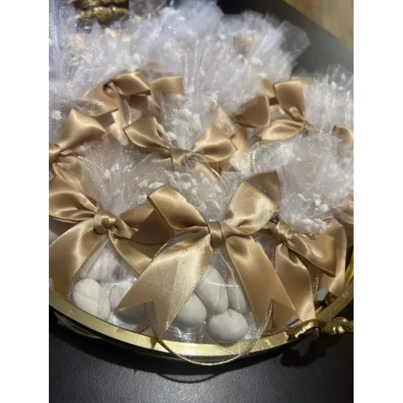 Anneaux à Dragées Métalliques Doré Moderne – Pack 50 pcs – Diamètre au Choix ✨