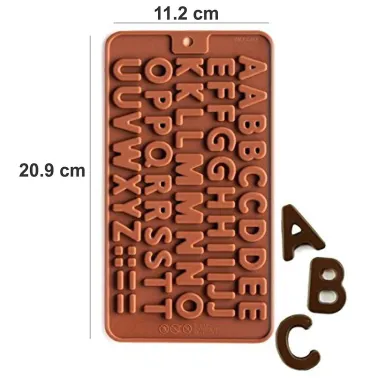Moule en Silicone Alphabet Majuscule en Relief A à Z – Idéal pour Chocolat, Résine, Savon & Pâtisserie ✨