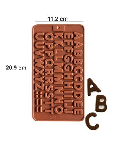 Moule en Silicone Alphabet Majuscule en Relief A à Z – Idéal pour Chocolat, Résine, Savon & Pâtisserie ✨