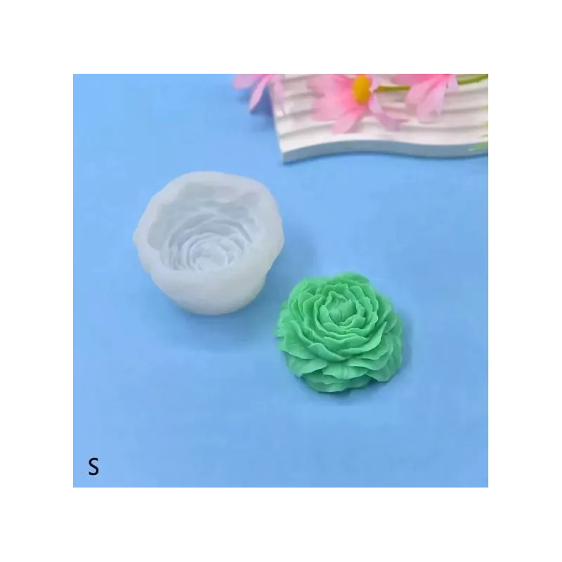 Mini Moule Silicone Fleur de Pivoine D5.7cm/E2.7cm – Bougies DIY