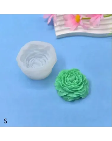 Mini Moule Silicone Fleur de Pivoine D5.7cm/E2.7cm – Bougies DIY