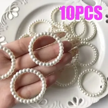 10pcs Anneaux dragée en en perle 4cm