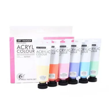 Art rangers acrylique colour  6 pièces couleurs pastels set 75ml
