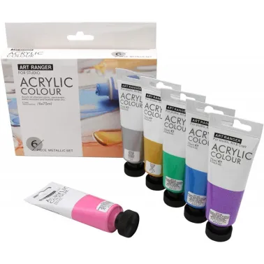 Art rangers acrylic colour 6 pièces*75ml metallic set.AMA