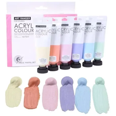 Art rangers acrylique colour  6 pièces couleurs pastels set 75ml