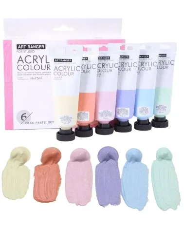Art rangers acrylique colour  6 pièces couleurs pastels set 75ml