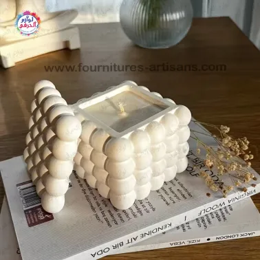 Moule en Silicone Boîte Cube à Bulles avec Couvercle – 9 × 9 cm | Résine, Plâtre & Béton DIY