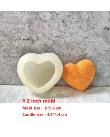 Moule coeur tressé Silicone 6*5.6cm_Love Bougie Moule-DIY Forme de cœur