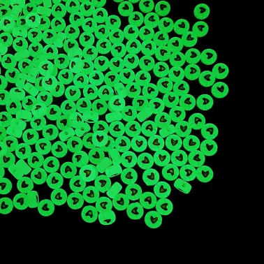 10g perles lumineuses_rond acrylique transparent forme de cœur pour fabrication de bracelets, colliers, bijoux (cœur rouge)