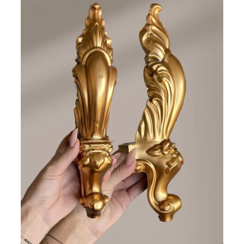 Lot de 2 pcs Pieds de Meuble Modèle Turquie 111 en Plastique Doré ✨