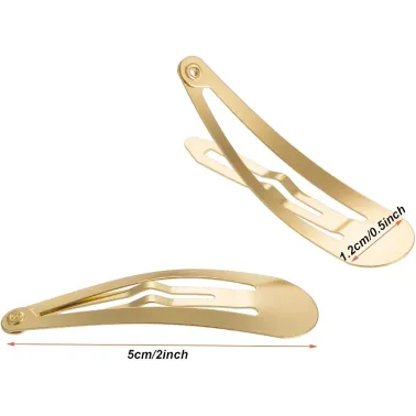 Barrettes à Cheveux Métalliques Dorées 5 cm pour Coiffure – Lot de 10 pcs ✨