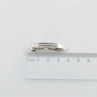 Barrettes à Cheveux Françaises Métalliques Argentées 4 cm pour Nœuds – Lot de 10 pcs ✨