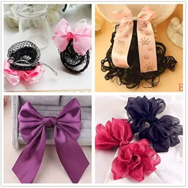 Lot de 10 pcs_Barrettes à Cheveux Françaises Métalliques Argentées 4 cm pour Nœuds