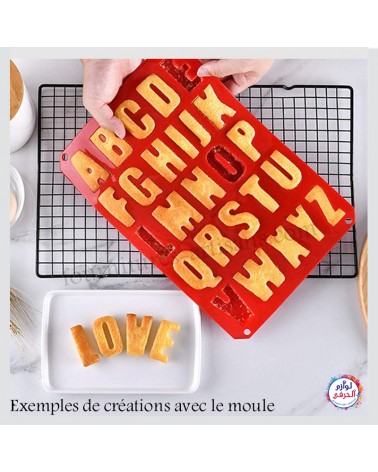 Moule silicone 26 formes alphabets
