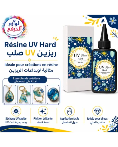 100g Résine UV Hard Transparente pour Bijoux et Créations DIY
