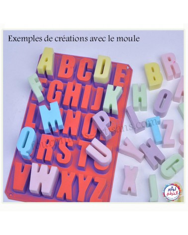 Moule silicone 26 formes alphabets