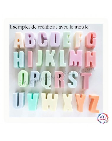 Moule silicone 26 formes alphabets