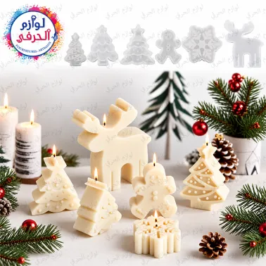 Moules silicone décoratifs thème hiver_6 modèles assortis