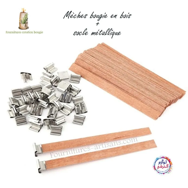 Mèches bougie en bois de cerisier - 10 pièces - Mèches et Accessoires Bougies Mèches bougie en bois de cerisier - 10 pièces - Mèches et Accessoires Bougies
