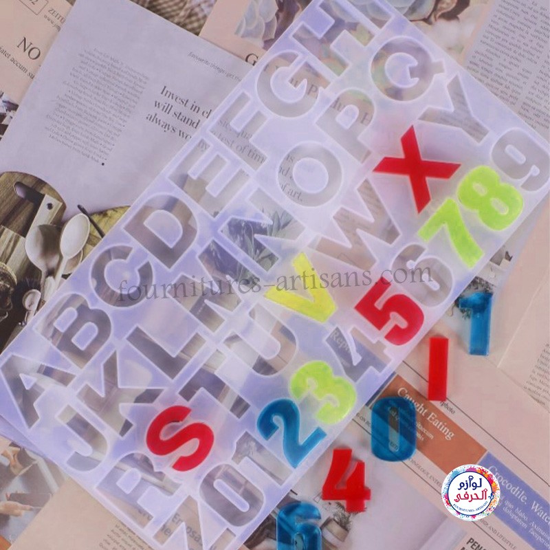 Moule silicone lettres Alphabets & Chiffres