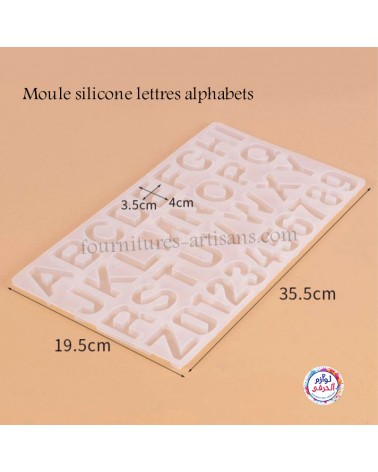 Moule silicone lettres Alphabets & Chiffres