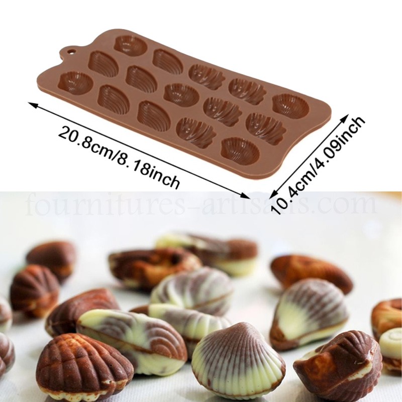 Moule silicone formes coquillages