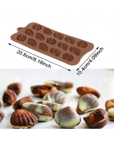 Moule silicone formes coquillages