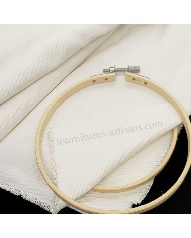 1 mètre Tissus à broder Toile couleur blanche
