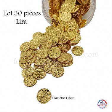 Lot 30 pièces Lira Doré