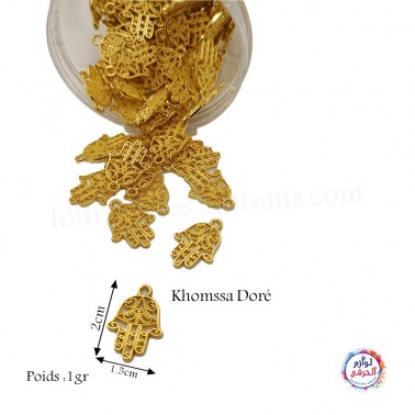 Lot 140 pièces breloques khomsa doré