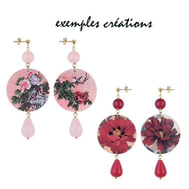 10 paires boucles d'oreilles à tige doré